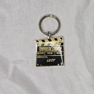 VINTAGE Universal Studios Director's keychain With Name Lucy